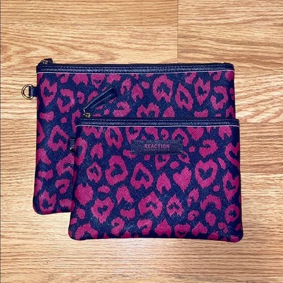 Kenneth Cole Reaction Handbags - Cheetah Print 2 Pack Travel Cosmetic Bags